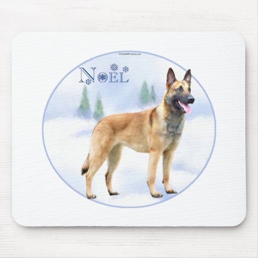 Tapis De Souris Noel Belge Malinois (Devant)