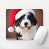 Tapis De Souris Noël Bernedoodle (Avec souris)