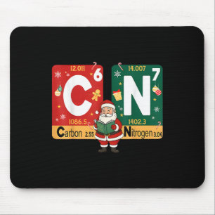 Tapis De Souris Noël Carbone Azote 67 Drôle Science Père Noël T