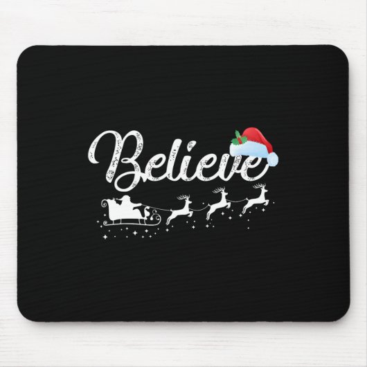 Tapis De Souris Noël - Croire au Père Noël (Devant)