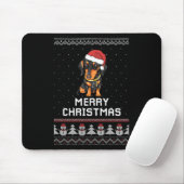 Tapis De Souris Noël Dachshund (Avec souris)