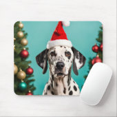 Tapis De Souris Noël dalmate (Avec souris)