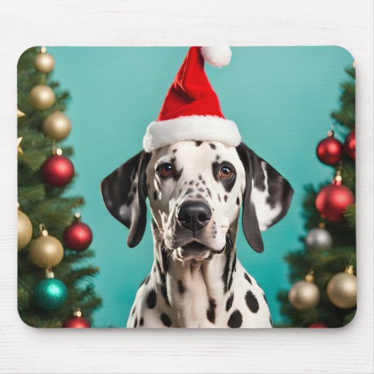 Tapis De Souris Noël dalmate (Devant)
