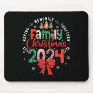 Tapis De Souris Noël de famille 2024 Matching Xmas Making Memorie