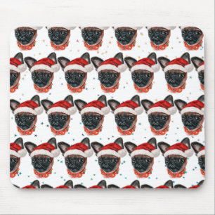 Tapis De Souris Noël de la race de chien Griffon de Bruxelles