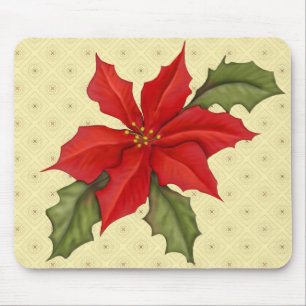Tapis De Souris Noël de Poinsettia