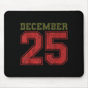 Tapis De Souris Noël détressé vintage du 25 décembre F