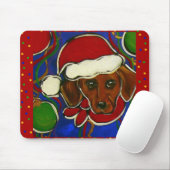 Tapis De Souris Noël Doxie (Avec souris)
