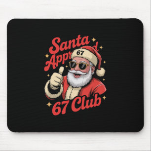 Tapis De Souris Noël drôle 67 Père Noël - Rétro Père Noël Approuvé