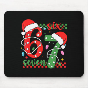 Tapis De Souris Noël Drôle Six Sept 6 7 Mème Langage Gen Alpha