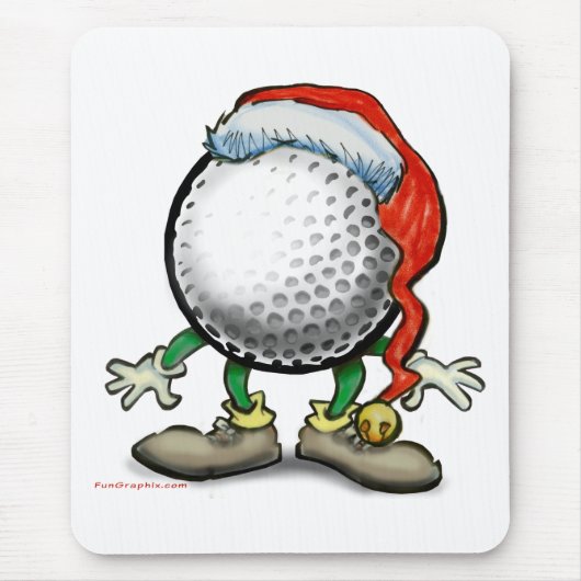 Tapis De Souris Noël du golf (Devant)