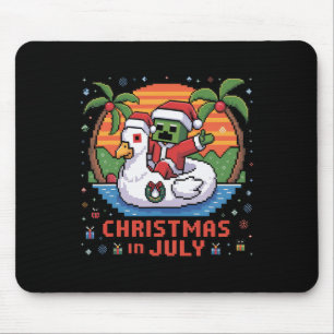 Tapis De Souris Noël en juillet drôle de Santa Zombie Pixel de pou