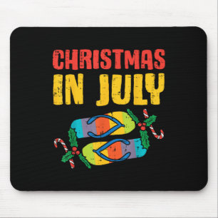 Tapis De Souris Noël En Juillet Flip Flops Summer Beach Noël Homme