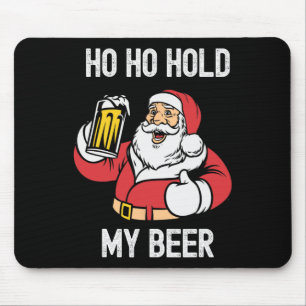 Tapis De Souris Noël en juillet Ho Ho Tiens ma bière Santa Eté