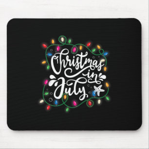 Tapis De Souris Noël en Juillet Lumières Drôle Été Xmas Hommes Fem