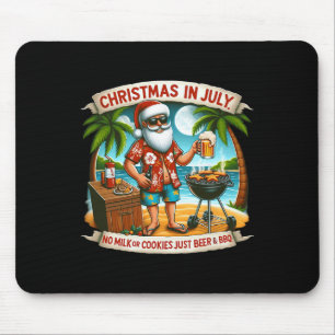 Tapis De Souris Noël en juillet pas de lait ou de biscuits, juste