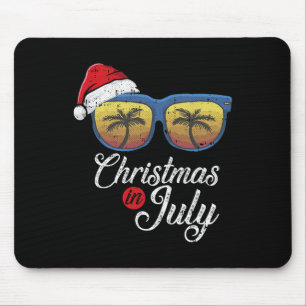 Tapis De Souris Noël en juillet Plage Hawaïenne Fraîche Vacances d