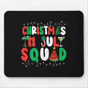 Tapis De Souris Noël En Juillet Squad Drôle Été Noël Hommes Femmes