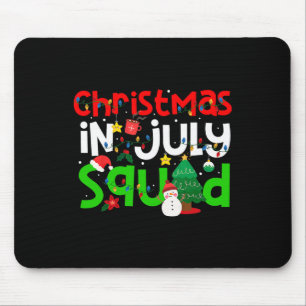 Tapis De Souris Noël En Juillet Squad Drôle Été Noël Hommes Femmes
