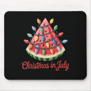 Tapis De Souris Noël En Juillet Watermelon Tree Beach Summer Haw