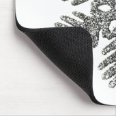 Tapis De Souris Noël Fête Silver Snowflake Star Design. (Coin)