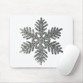 Tapis De Souris Noël Fête Silver Snowflake Star Design. (Avec souris)