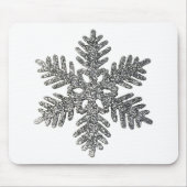 Tapis De Souris Noël Fête Silver Snowflake Star Design. (Devant)