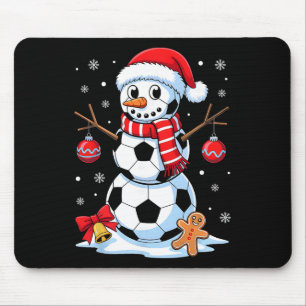 Tapis De Souris Noël Football Bonhomme de Neige Chapeau de Père No