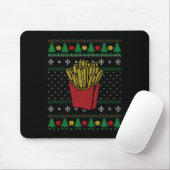 Tapis De Souris Noël Français Fries Ugly Sweat (Avec souris)