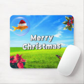 Tapis de souris Noël Frutiger Aero (Avec souris)