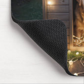 Tapis De Souris Noël Golden Retriever dans une niche (Coin)