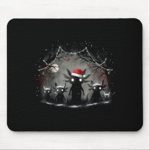 Tapis De Souris Noël gothique effrayant Axolotl Esthétique Horreur