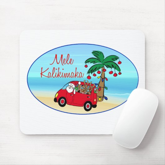 Tapis De Souris Noël hawaïen (Avec souris)