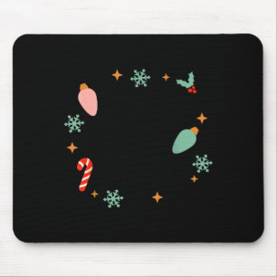 Tapis De Souris Noël Holly Jolly Mini Noël Bébé Vintage Noël