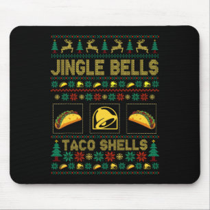 Tapis De Souris Noël Jingle Cloches Taco Coques amusant vilains No