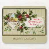 Tapis De Souris Noël Joyeux Joyeux Vacances Mousepad (Devant)