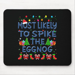 Tapis De Souris Noël Le Plus Susceptible D'Araigner La Famille Egg