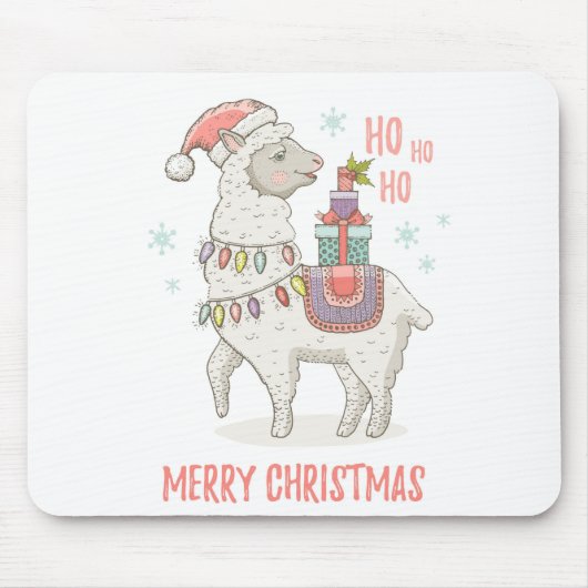 Tapis De Souris Noël Llama (Devant)