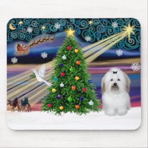 Tapis De Souris Noël Magique Coton De Tulear