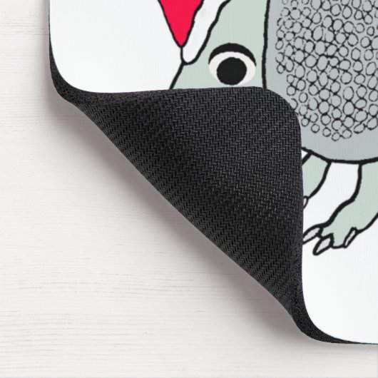 Tapis De Souris Noël mignon de tatou de Père Noël (Coin)