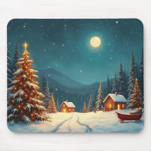Tapis De Souris Noël Mousepad (Devant)