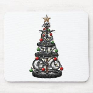 Tapis De Souris Noël Mtb VTT Arbre Noël Drôle Hommes