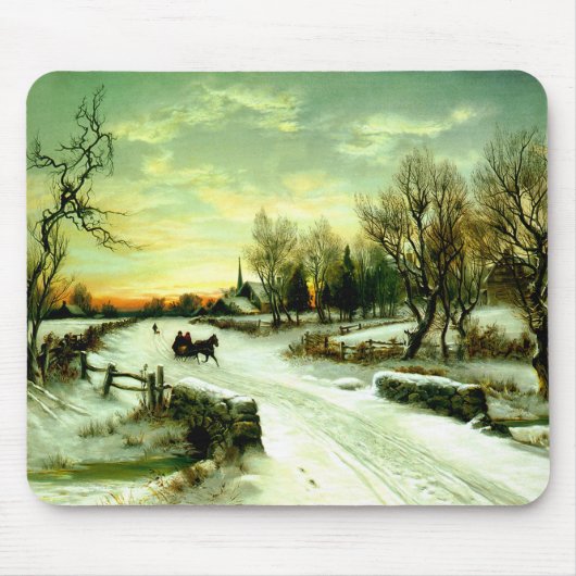 Tapis De Souris Noël neigeux (Devant)