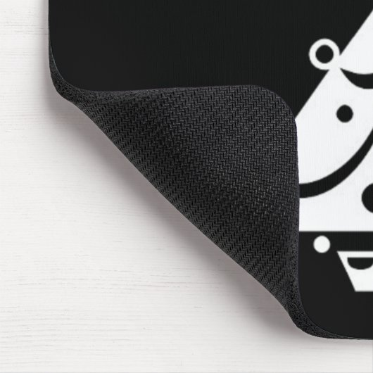 Tapis De Souris Noël noir et blanc Sauvez l'arbre (Coin)
