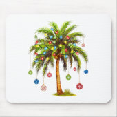 Tapis De Souris Noël Palm Tree Lumière Hawaï Tropical Noël (Devant)