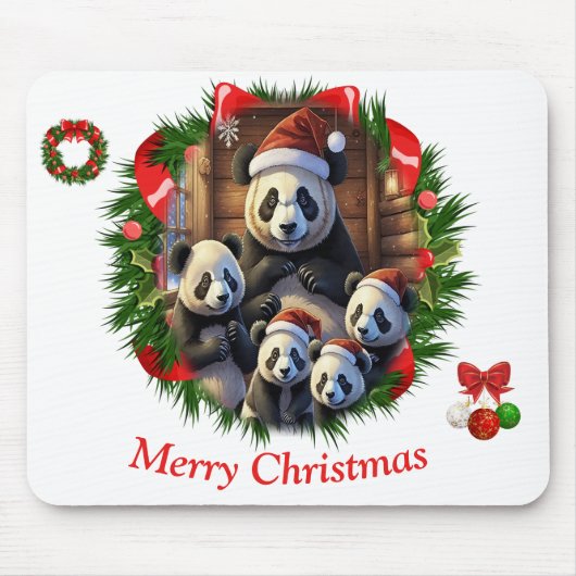 Tapis De Souris Noël Panda Bear (Devant)