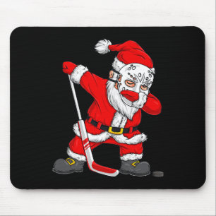 Tapis De Souris Noël Père Noël Dabbing Joueur de hockey Garçons En