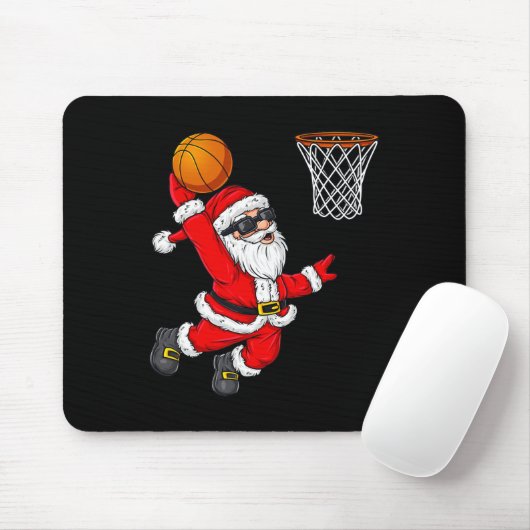 Tapis De Souris Noël Père Noël Dunking Un Basket Garçons Ki (Avec souris)