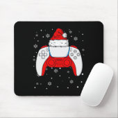 Tapis De Souris Noël Père Noël Gamer Contrôleur Garçons Enfants Ad (Avec souris)