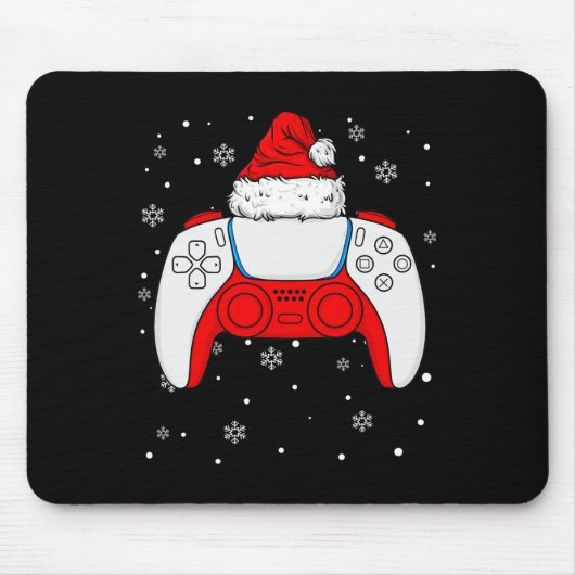Tapis De Souris Noël Père Noël Gamer Contrôleur Garçons Enfants Ad (Devant)